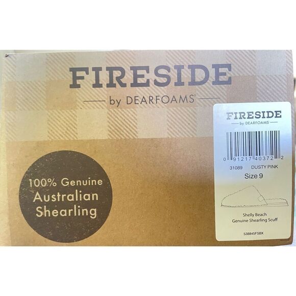 FIRESIDE super-soft shearling slippers, Dusty pink size 9 - Picture 7 of 7